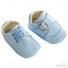 B2172: Blue PU Shoes (6-15 Months)